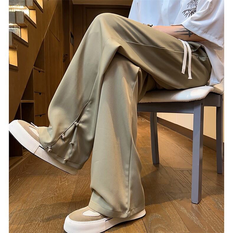 夏季新中式美式高街hiphop盘扣休闲九分裤货号K2422P50控价78,男装休闲裤,电商A063