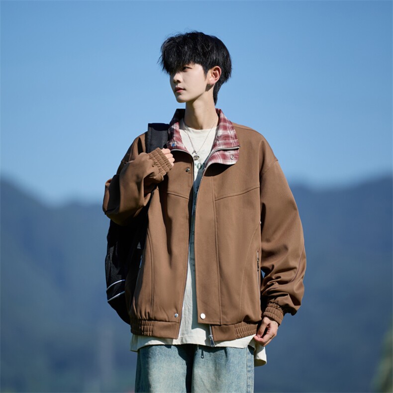 JK8871-P75L-9XL2025秋冬新款翻领夹克外套控128,男装夹克,星座109
