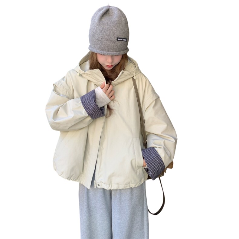 【新品】格子撞色龟背派克羽绒服(90绒)2C016-9045-P285-K418,女装羽绒服,2C016