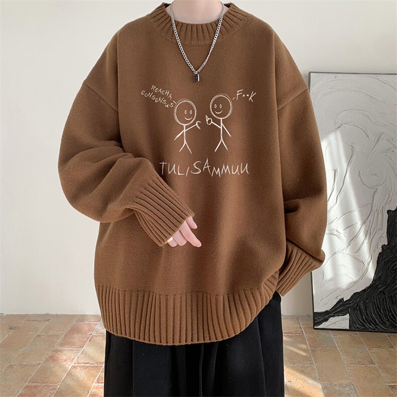 半高领毛衣男士大码针织衫男毛线衣男M18302-P45加绒款-P65,男装针织衫/毛衣,电商A040