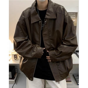 机车pu皮衣外套男女夹棉加厚痞帅百搭翻领夹克上衣 JM8025图片