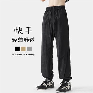 特P25无差价2024夏季薄款速干休闲降落伞兵裤男潮牌bf束脚裤K1160图片