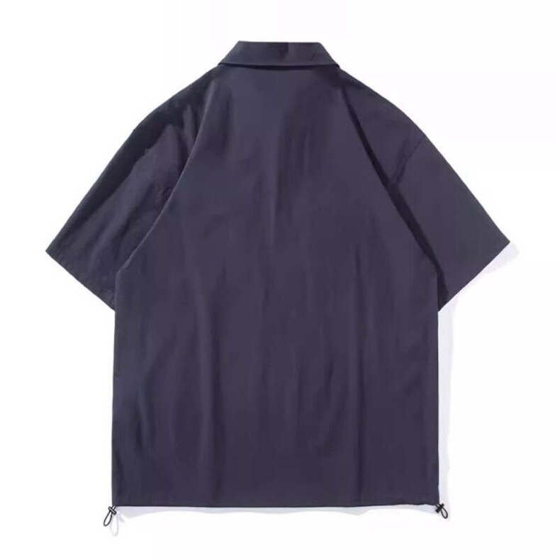 复古口袋工装衬衫男夏季短袖衬衣半拉链上衣Polo衫网图PA59-p42,男装T恤,星座302B