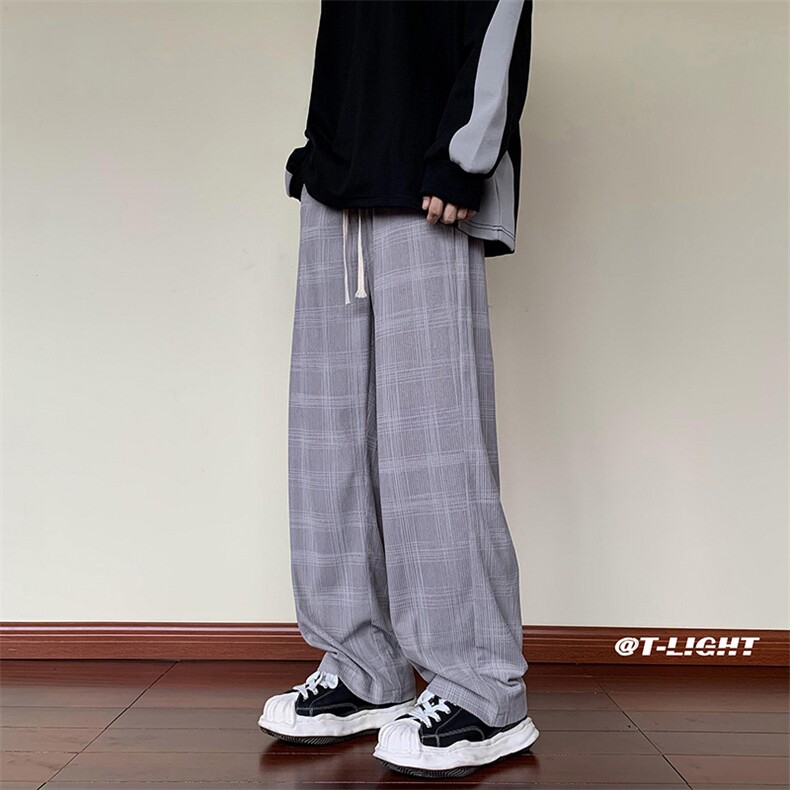 B221秋冬加绒格子灯芯绒休闲裤LK21163-常规P50控68加绒P60控78,男装休闲裤,电商B221