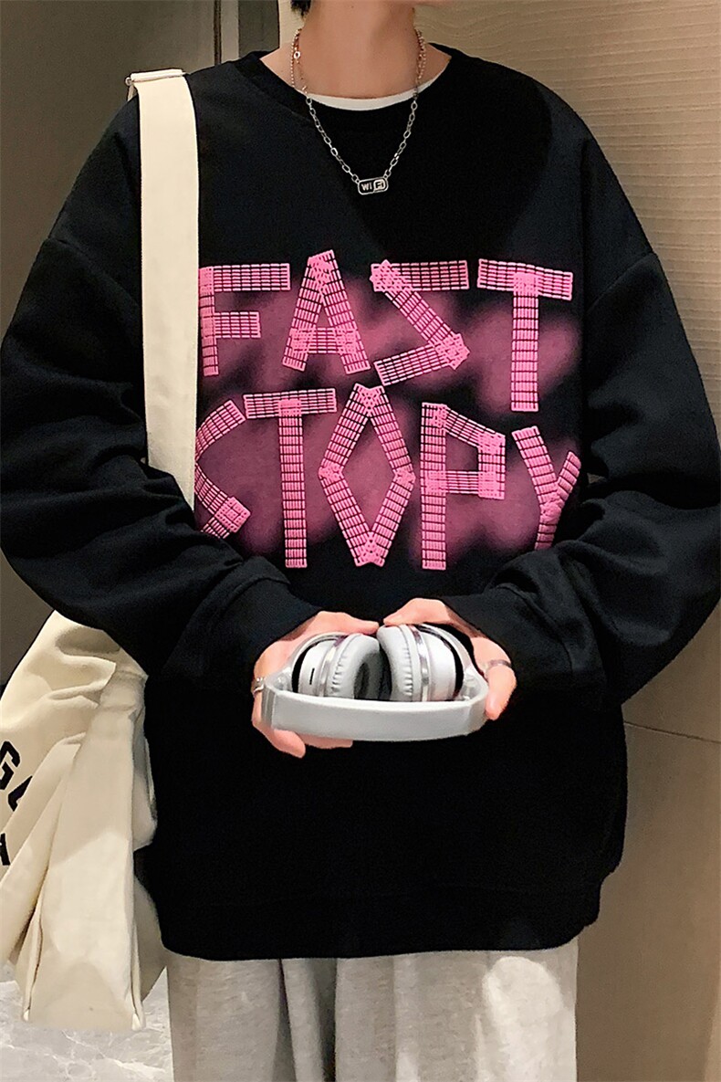 【新品】8810-2-P412026年春季新款圆领卫衣男休闲宽松百搭上衣,男装卫衣,星座1206-1（原A206-1）
