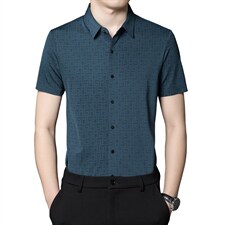 新款夏季男装上衣休闲短袖百搭宽松衬衫男士衬衣潮流上衣,男装衬衫,电商B212（原钱塘6029）