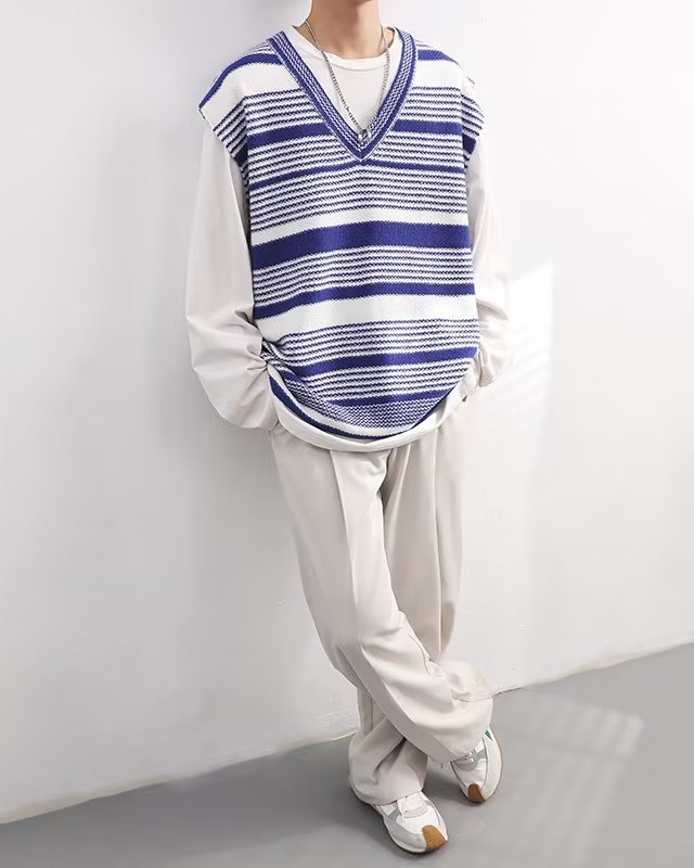 韩系马甲针织衫M2301P43,男装针织衫/毛衣,星座1116-2