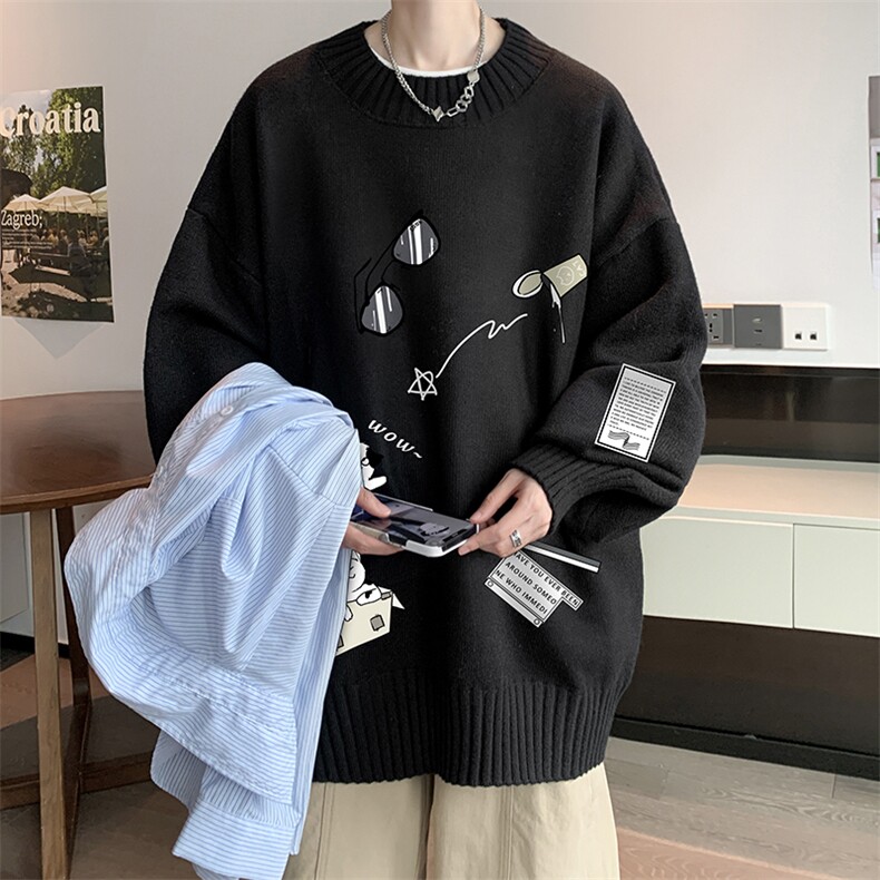 半高领毛衣男士大码针织衫男毛线衣男M18115-P45加绒款-P65,男装针织衫/毛衣,电商A040
