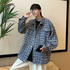 格子夹克男女千鸟格韩版ins宽松复古小香风外套休闲上衣JK480-P59，男装夹克，星座1008