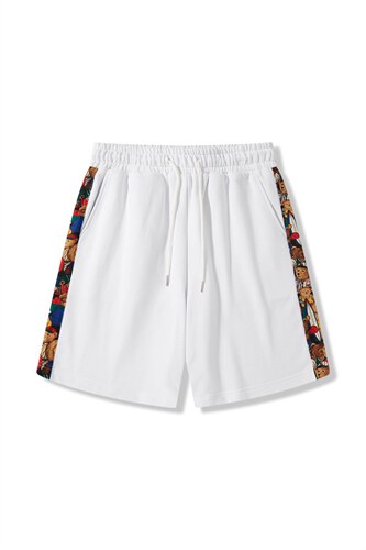 2023新款夏季基础百搭色系小熊图案男士短裤DK7867-P43，女装休闲裤，星座717