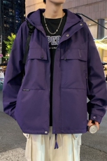 AJ233-90冬季加绒加厚连帽冲锋衣防风防水棉衣外套，男装棉衣，星座109