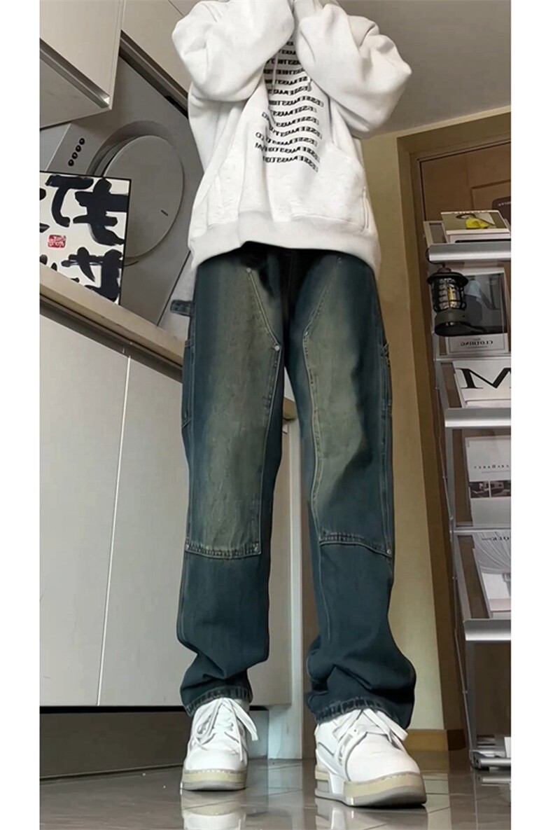 有视频现货伐木工装牛仔裤男宽松直筒GK07-P55-限价68,男装牛仔裤,星座310A-1