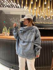 绣花牛仔外套，女装，跳跳谷