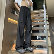 夏季新款速干拼接打褶冰丝裤XZ604-KG80-特P30控58，男装休闲裤，星座604