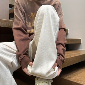 K2486批40控68 秋季新款肌理感裤子男百搭休闲裤基础款男裤子长裤图片