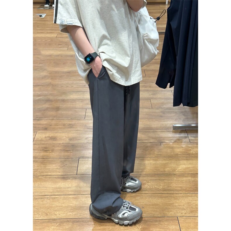 2024夏季新款外景大码拼接冲孔冰丝裤M-5XHK24639-特P25,男装休闲裤,电商A022