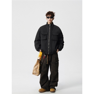 W85129 特P90 控158 工装立体口袋宽肩立领加厚棉衣棉服男图片