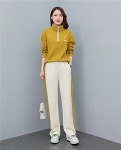 圆领卫衣运动套装女2025新款秋季时尚休闲中年妈妈装两件套图片
