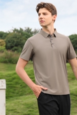 高端大码纯色翻领冰丝POLO衫透气T恤夏季男士半袖上衣PL2662-P35，男装Polo衫，星座610（原A335）