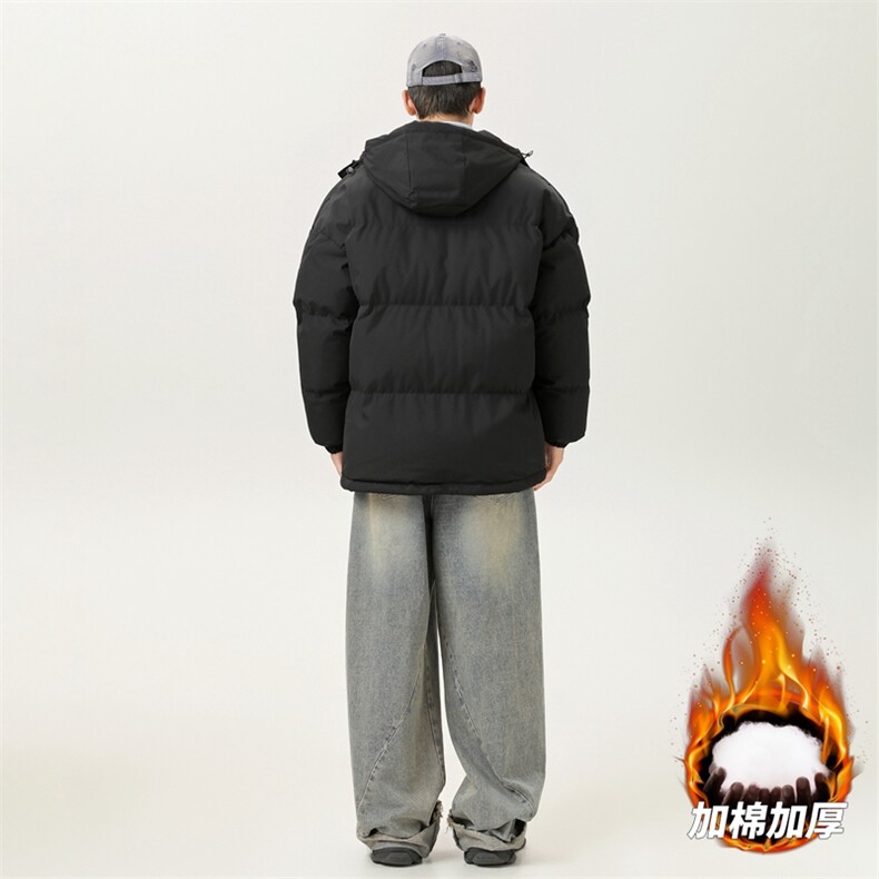 棉服男连帽青少年学生加厚棉衣服情侣男女宽松外套MY8555-P60特,男装棉衣,星座610（原A335）