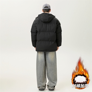棉服男连帽青少年学生加厚棉衣服情侣男女宽松外套MY8555-P60特图片