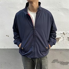 抖音品质秋款男立领夹克格子内衬外套网络图JK111P68，男装夹克，星座1013-1