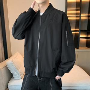 秋季棒球服飞行夹克男雪尼尔防水面料夹克JK87-P70图片