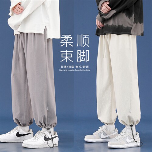 2021运动裤男宽松束脚双穿潮流休闲九分裤 K680-特批35图片