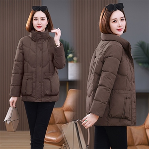 2023年冬新款棉衣外套女短款立领棉服宽松显瘦简约棉袄外套女图片