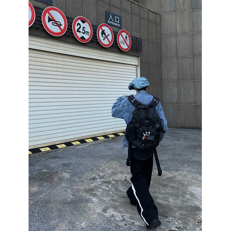 24潮流春秋款运动休闲裤拼接线条小众长裤1002-1BK2326-P70,男装休闲裤,星座1002-1