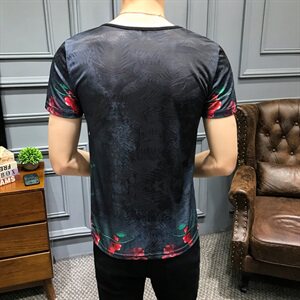 2021夏季新款美女印花短袖T恤男 钱塘3029-8901 真模图片