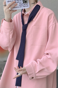 （送个性领带）CS1160-特P42 控88 肌理感长袖男小众设计大码衬衣图片