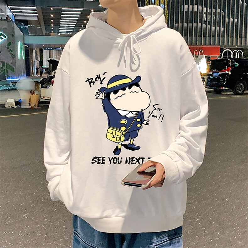 WY2240-P35 纯棉连帽卫衣男大码运动帽衫宽松薄外套男图片