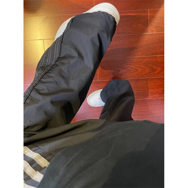 【有货】三条杠条纹织带裤子夏季直筒宽松速干运动裤K22WW-特P40,女装休闲裤,星座1007（原301D）