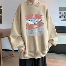 半高领毛衣男士大码针织衫男毛线衣男M18331-P45加绒款-P65，男装针织衫/毛衣，电商A040