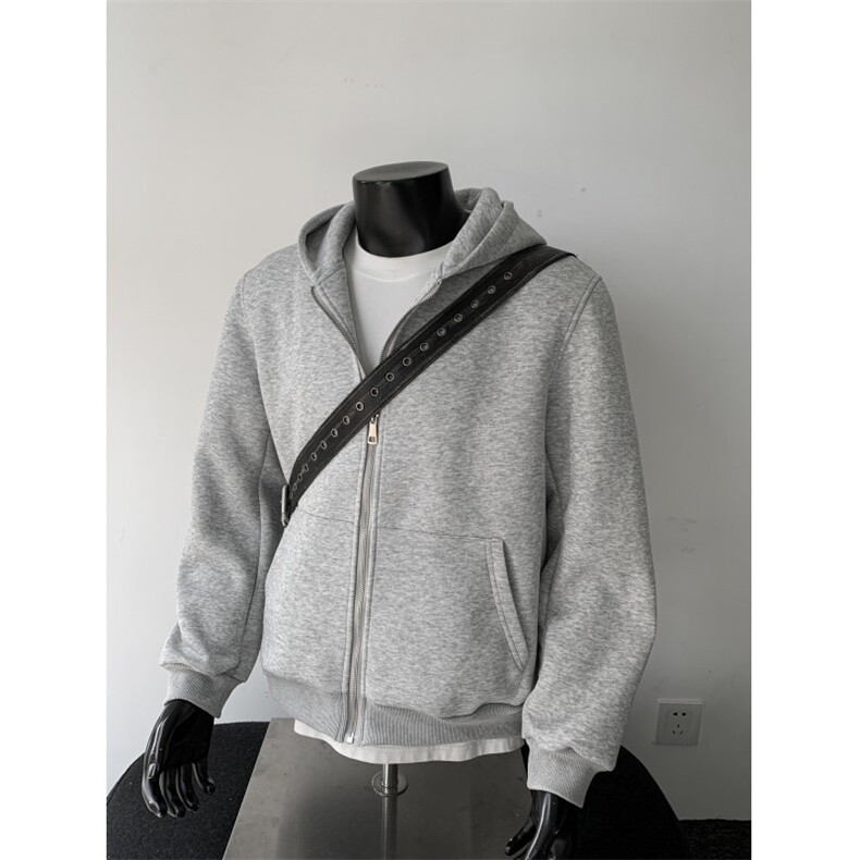 WY806-尺码M-3XL-P48-cleanfit重磅硬挺连帽衫美式拉链开衫卫衣,男装卫衣,星座1811B