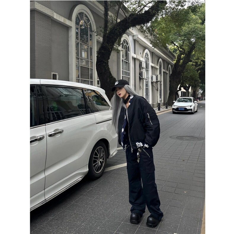 现货网图提花bomber短款外套男飞行夹克cleanfit潮牌棒球服,男装夹克,星座807-3