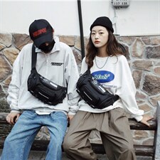 新款时尚女潮牌腰包胸包防盗收银包户外男腰包，鞋类箱包男包，星座510A-2