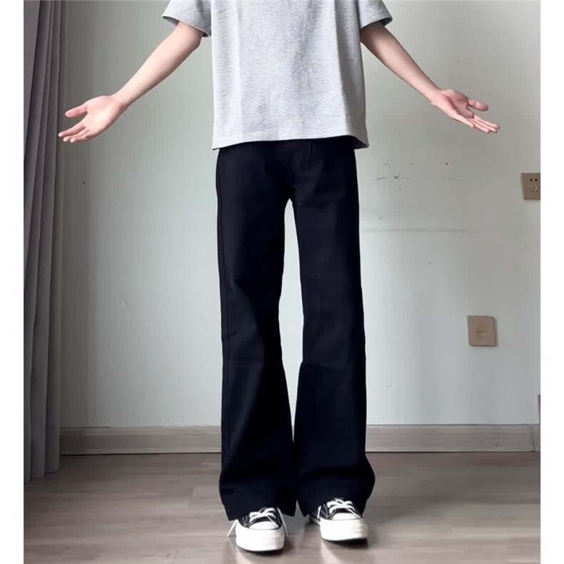 高街美式休闲百搭微喇牛仔裤男夏季新款显瘦弯刀裤黑色长裤N1017,男装牛仔裤,星座1116A（原606A-3）