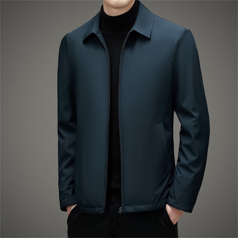 BAMJ-92202钱塘2020-2中年男士冬季厚款翻领简约百搭羽绒服P145,男装羽绒服,钱塘207-2