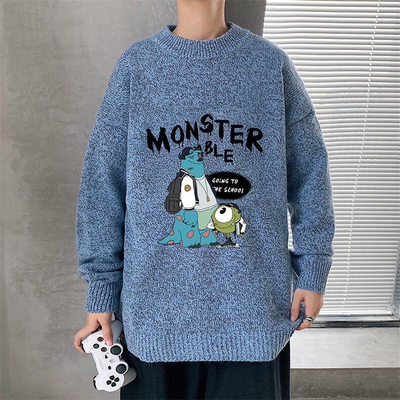 M19074-P45加绒款-P65加厚加绒毛衣男大码毛线衣男针织衫男线衫,男装针织衫/毛衣,电商A040