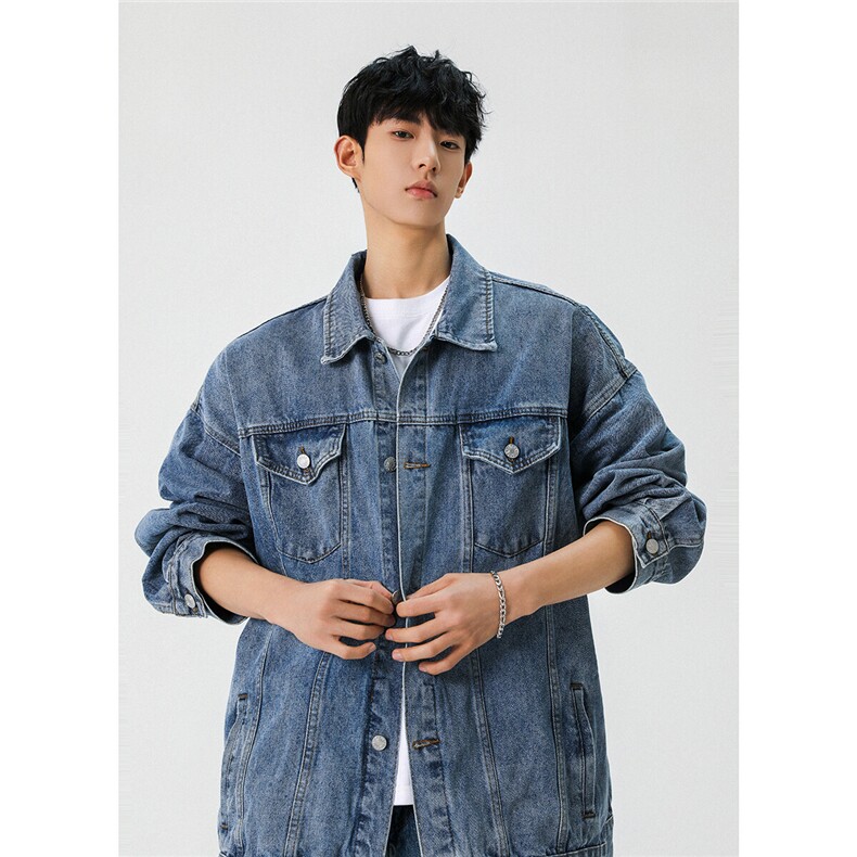25款抖音品质牛仔夹克宽松韩版工装潮流水洗外套N991/P98/158,男装工装外套,星座202