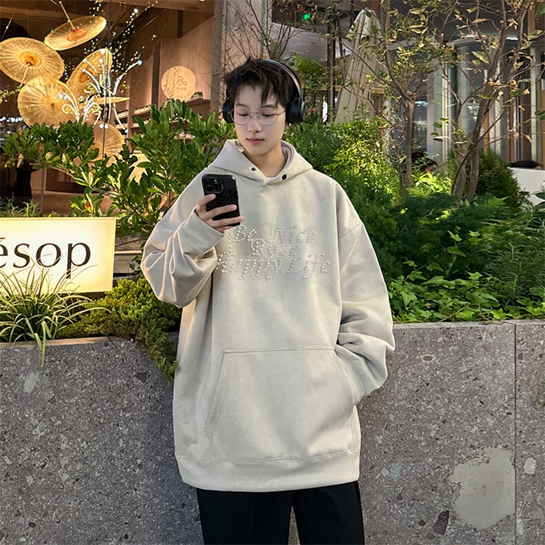珍珠连帽卫衣潮牌男款休闲情侣外套秋冬XZ225-3-WY11-P55控855,女装短外套,星座225-3