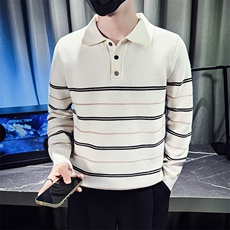 M93017-P68控98秋冬季POLO领毛衣男潮流时尚POLO领毛针织衫，男装针织衫/毛衣，电商A368