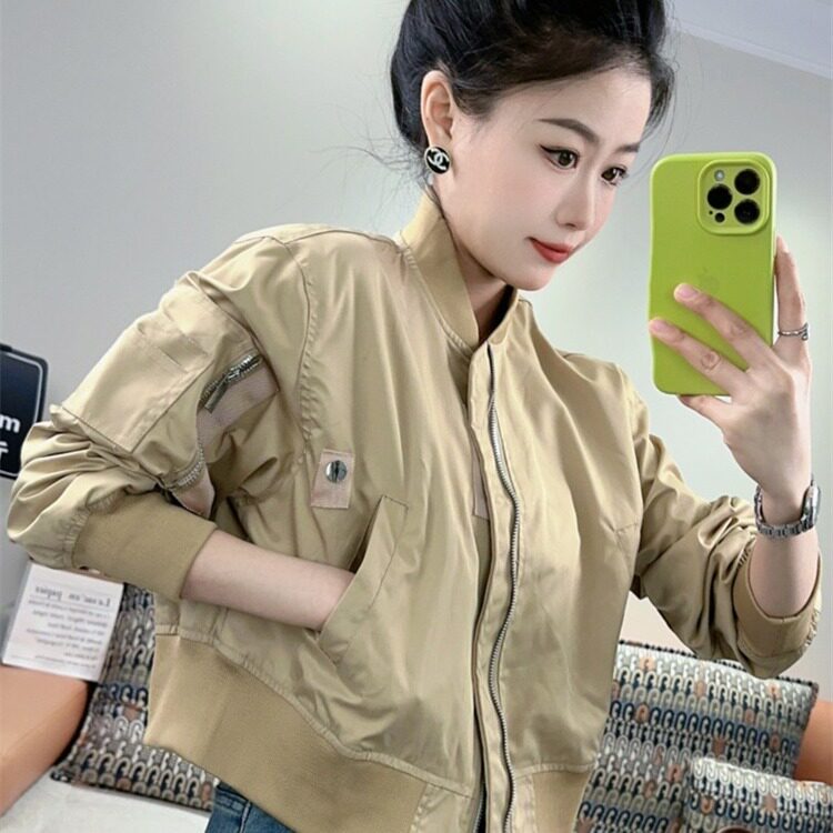 韩系工装休闲百搭短外套女小个子2025新款春装设计感短款夹克上衣,男装夹克,星座1210-1