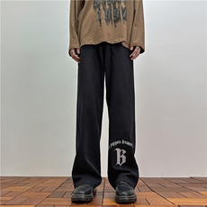 k1023-p55-控78M-5XL港风高阶黑暗破洞宽松大码牛仔裤，男装牛仔裤，星座116