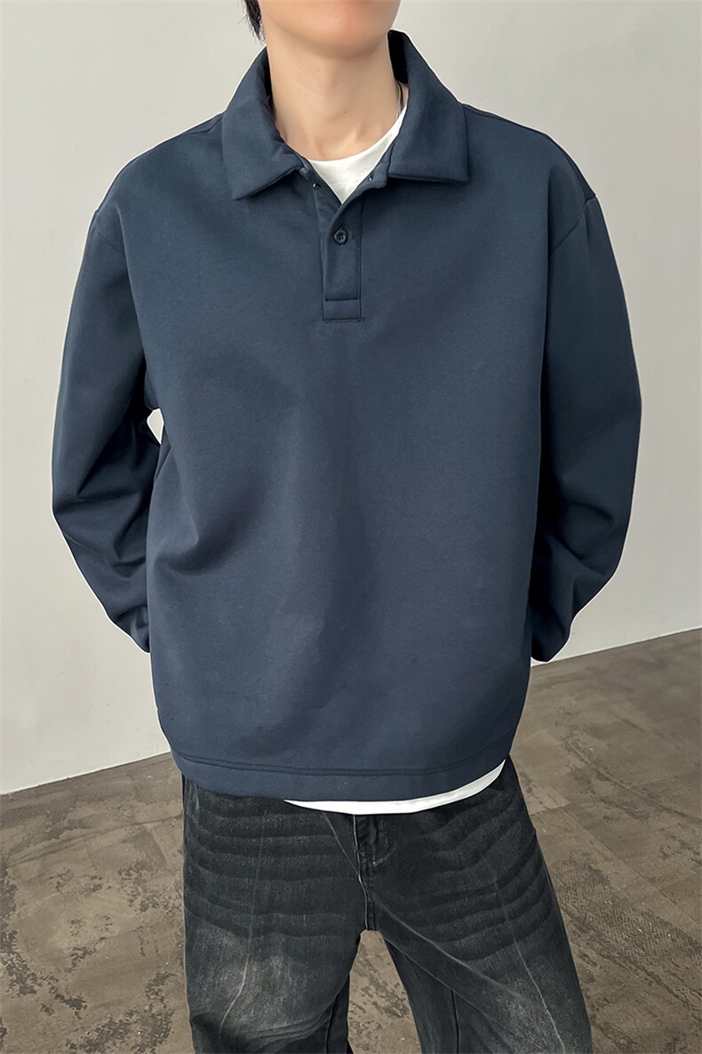 2025秋季新款polo领长袖翻领卫衣男休闲宽松上衣-A2278TP50控89,男装卫衣,电商B241