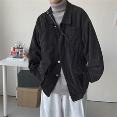 秋装港风男女复古灯芯绒夹克工装宽松休闲外套潮中性风H203/P70，男装夹克，电商A221A
