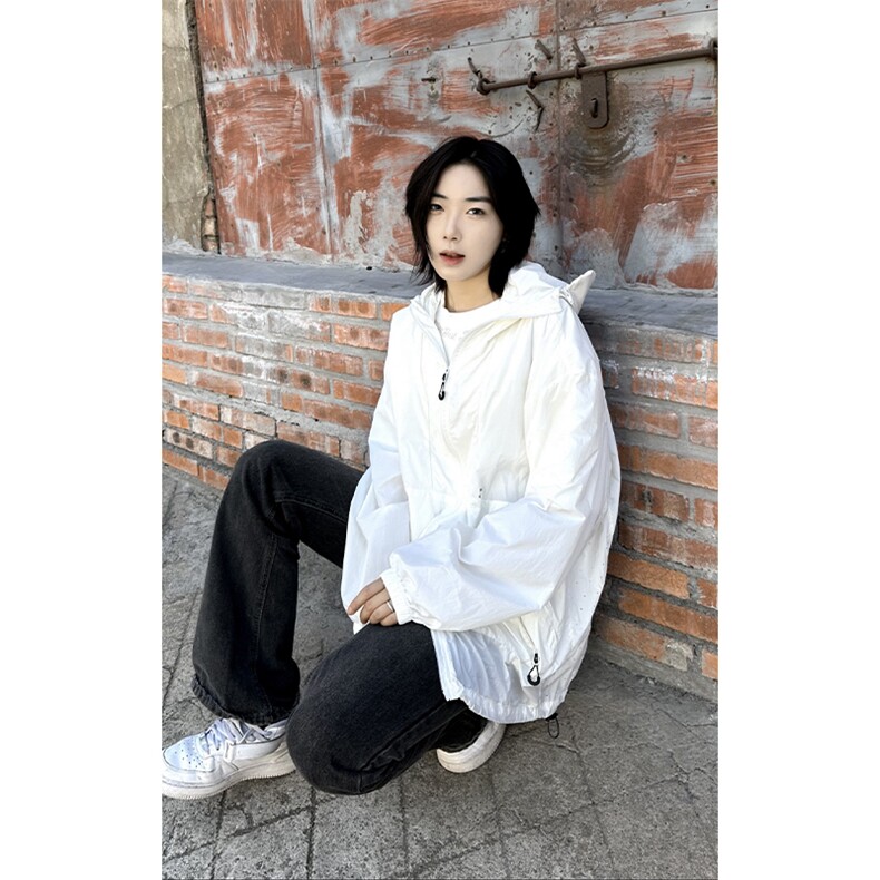 港风大码日系男女户外薄款休闲连帽防晒服XZ213-JKFS01-P55控78,男装防晒衣,星座213