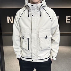 秋季夹克男高品质连帽外套型男商务休闲青年外套男N8817-P95，男装夹克，星座310B-3
